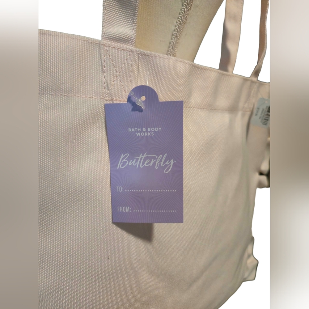 😁Bath & Body Works Butterfly Light Pink Tote Bag - Picture 3 of 7